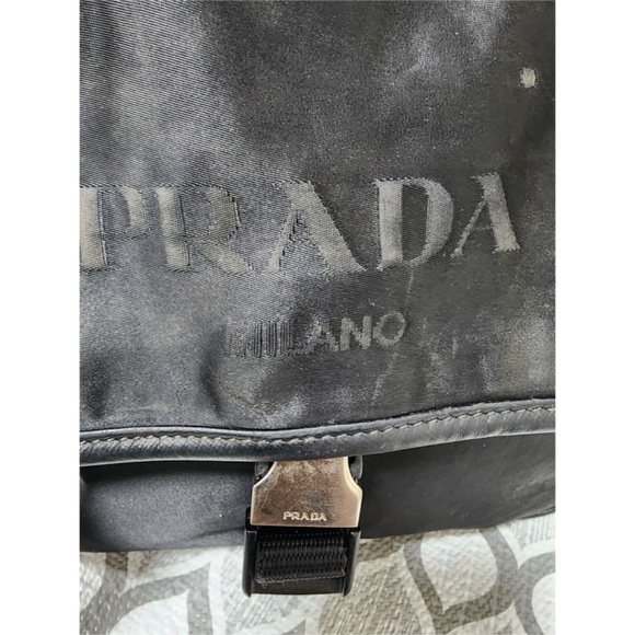 Authentic Prada Tessuto Crossbody Buckle  Messenger Bag Black - Picture 11 of 15